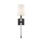 Z-Lite Ava 1 Light Wall Sconce, Matte Black & White 804-1S-MB - alternate 5